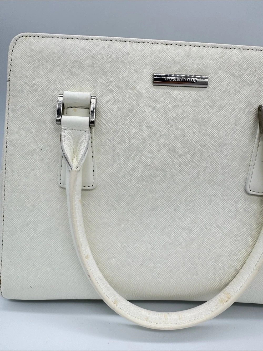 Burberry white satchel early 2000’s‎ purse